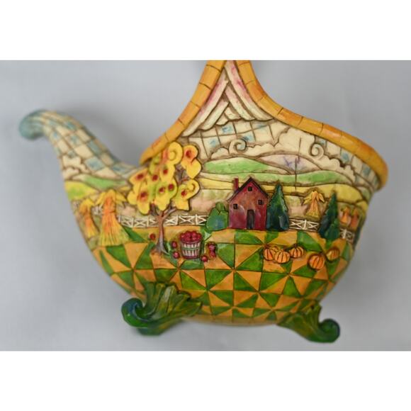 Jim Shore "Basket Of Plenty" 4009015 Set of 6 Harvest Basket Figurine NIB - Picture 6 of 9